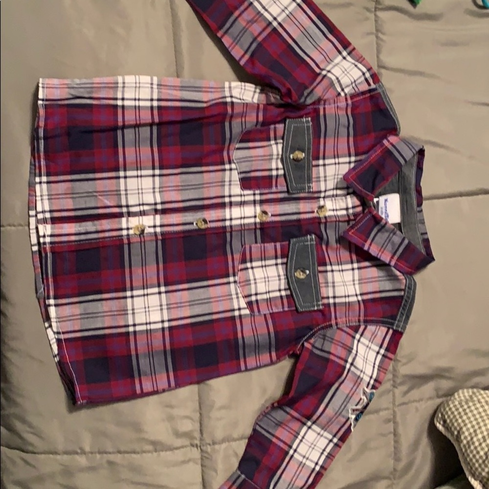 *NWOT* Boys Plaid Button Down Shirt